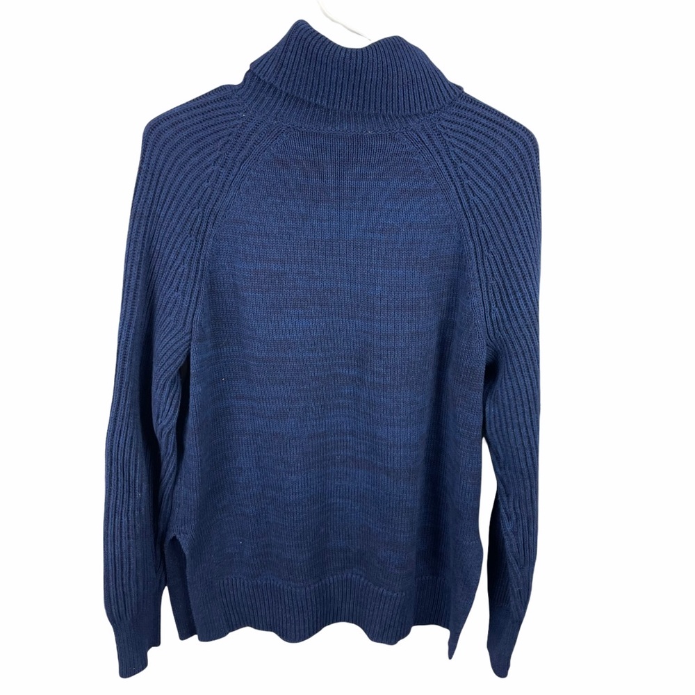 Gap Cable Rib Knit Turtleneck Chunky Sweater Pullover Navy Blue sz S Long Sleeve - Picture 5 of 5